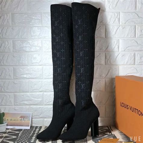 louis vuitton black sock boots|louis vuitton black boots women.